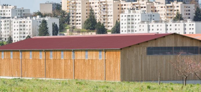 Hangar agricole à Saint-Paul-en-Jarez © Maxime Disy