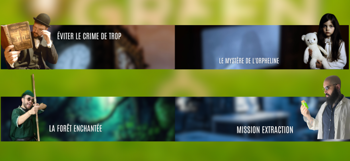 4 Scénarios d'Escape Game